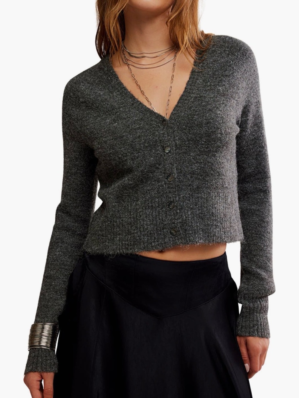 Free People School Girl Crop Cardigan